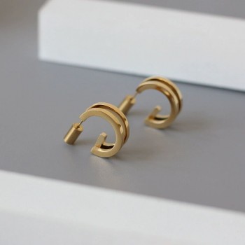 Geometric Circle Earrings 