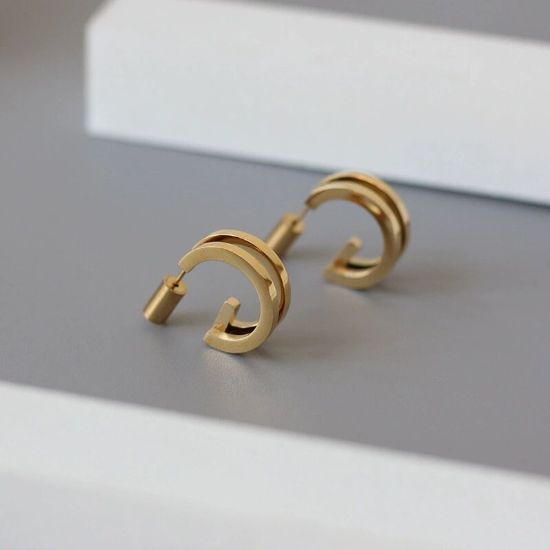 Geometric Circle Earrings  