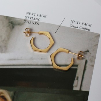 Hexagon Nut Earrings