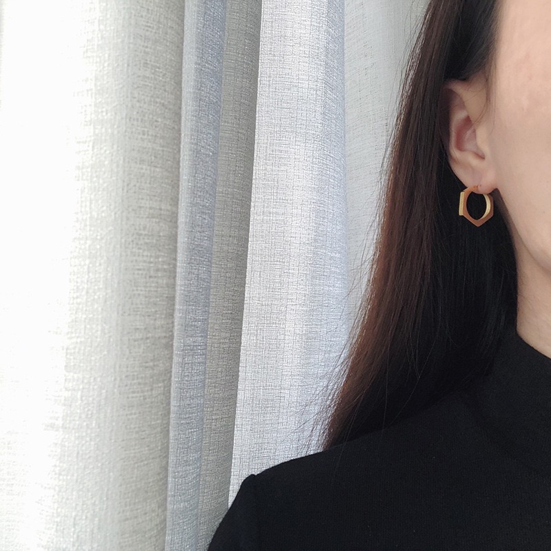 Hexagon Nut Earrings 