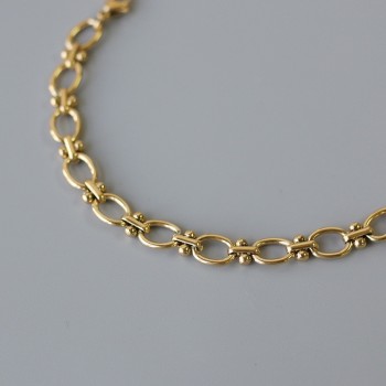 French Chain Ring Bracelet