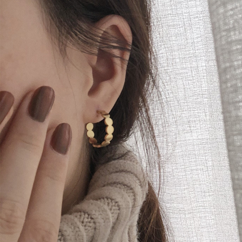 Fog Matte Disc Earrings 