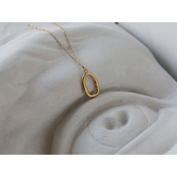 Water Wave Ring Clavicle Chain Follow The Shape Minimalist Irregular Sonic Necklace