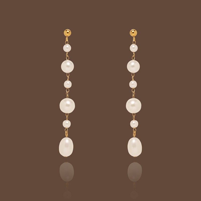 Handmade Linlang Pearl Tassel Earrings 