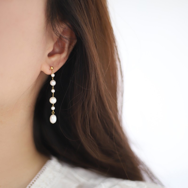 Handmade Linlang Pearl Tassel Earrings 