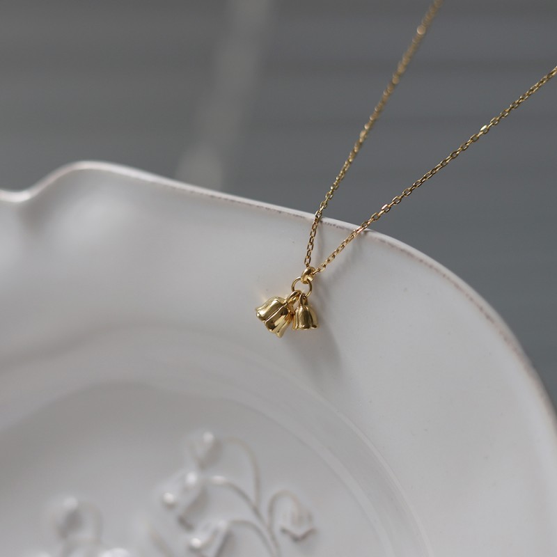 Lily of The Valley Flower Beautiful Plant Bell Necklace 