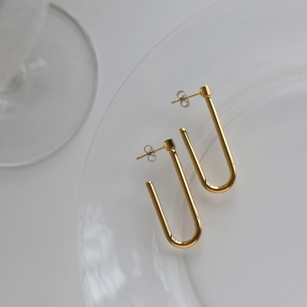 U-shaped Nail Earrings Fashion Retro 