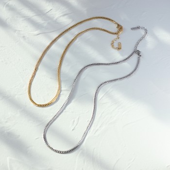 Snake Bone Flat Chain Retro All-match Necklace 